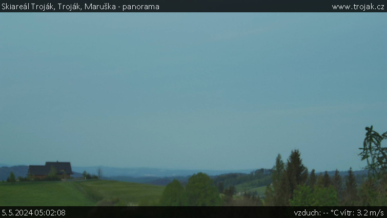 Skiareál Troják - Troják, Maruška - panorama - 5.5.2024 v 05:02
