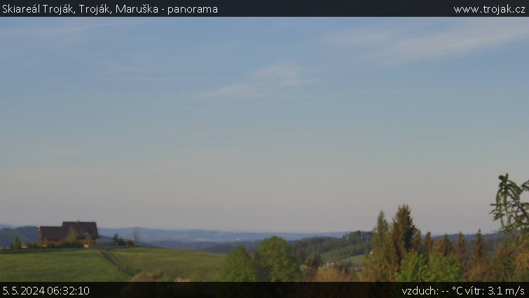 Skiareál Troják - Troják, Maruška - panorama - 5.5.2024 v 06:32