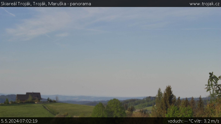 Skiareál Troják - Troják, Maruška - panorama - 5.5.2024 v 07:02