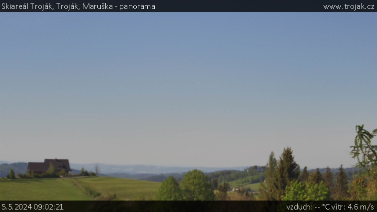 Skiareál Troják - Troják, Maruška - panorama - 5.5.2024 v 09:02