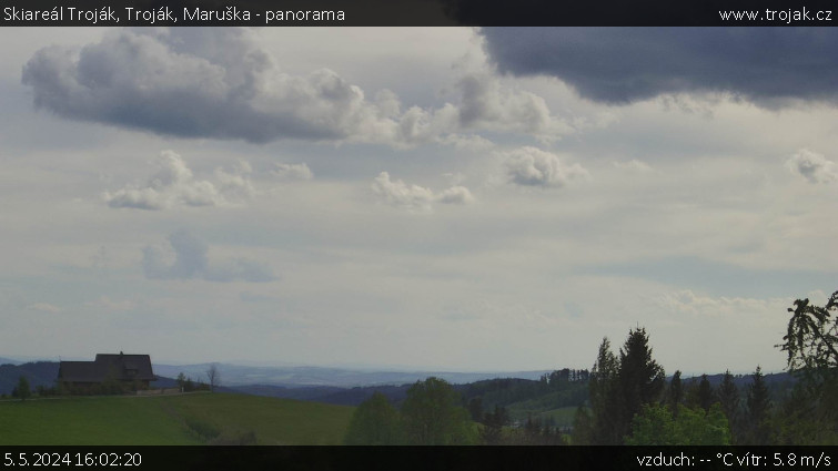 Skiareál Troják - Troják, Maruška - panorama - 5.5.2024 v 16:02