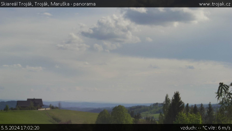 Skiareál Troják - Troják, Maruška - panorama - 5.5.2024 v 17:02