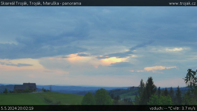 Skiareál Troják - Troják, Maruška - panorama - 5.5.2024 v 20:02