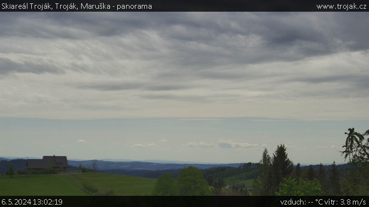 Skiareál Troják - Troják, Maruška - panorama - 6.5.2024 v 13:02