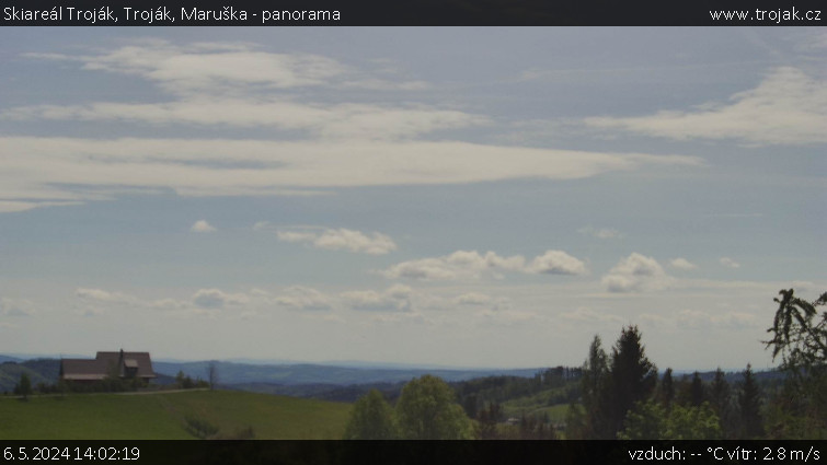Skiareál Troják - Troják, Maruška - panorama - 6.5.2024 v 14:02