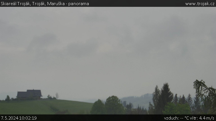 Skiareál Troják - Troják, Maruška - panorama - 7.5.2024 v 10:02