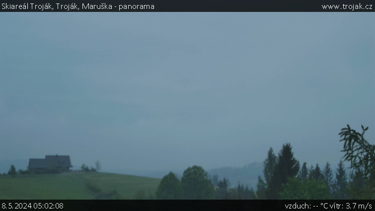 Skiareál Troják - Troják, Maruška - panorama - 8.5.2024 v 05:02