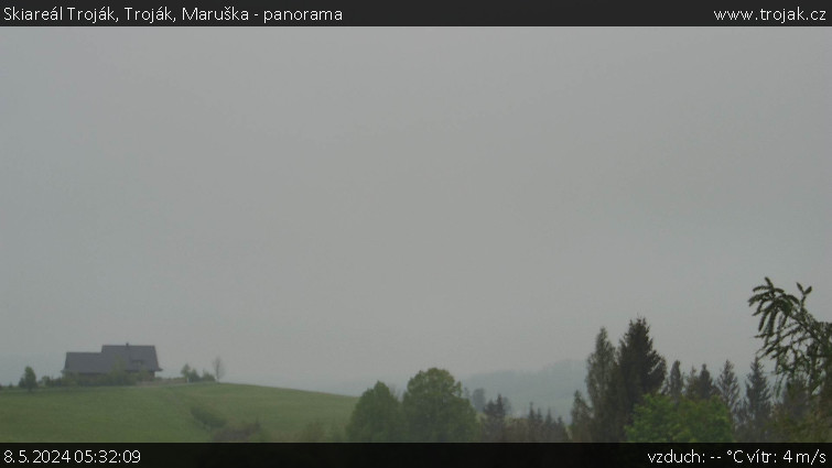 Skiareál Troják - Troják, Maruška - panorama - 8.5.2024 v 05:32