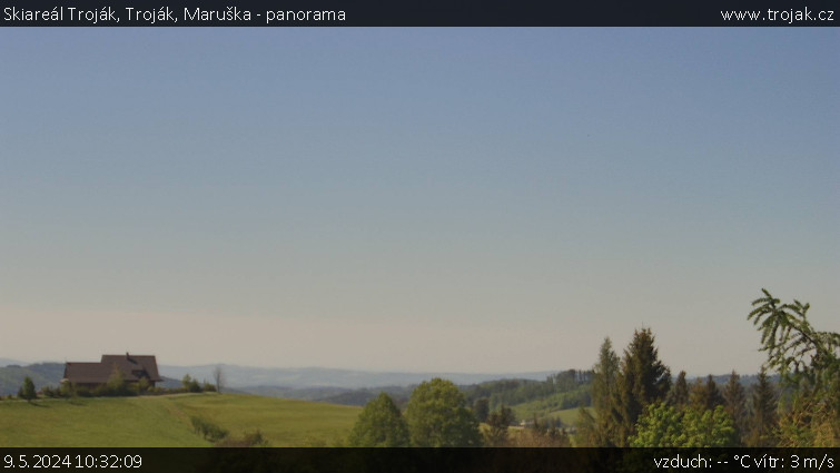 Skiareál Troják - Troják, Maruška - panorama - 9.5.2024 v 10:32