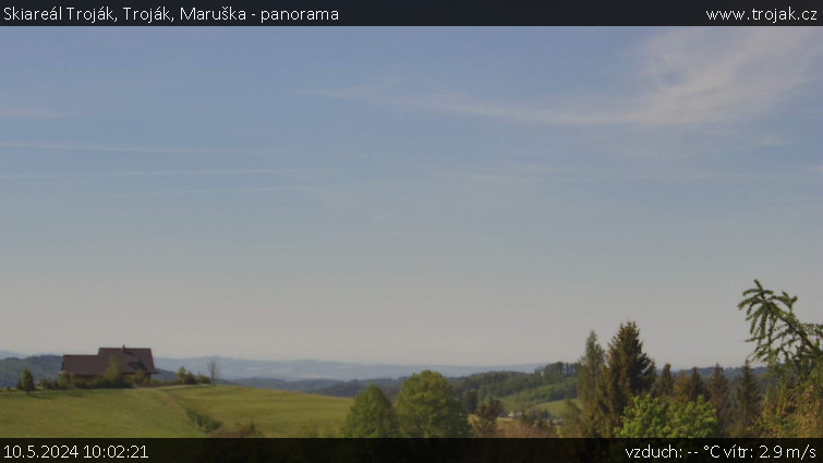 Skiareál Troják - Troják, Maruška - panorama - 10.5.2024 v 10:02