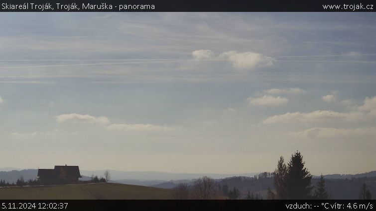Skiareál Troják - Troják, Maruška - panorama - 5.11.2024 v 12:02 Skiareál Troják - Troják, Maruška - panorama - 5.11.2024 v 12:02