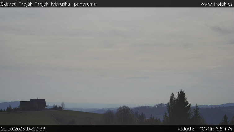 Skiareál Troják - Troják, Maruška - panorama - 21.10.2025 v 14:32 Skiareál Troják - Troják, Maruška - panorama - 21.10.2025 v 14:32