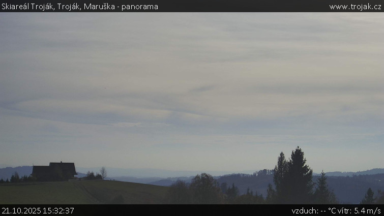 Skiareál Troják - Troják, Maruška - panorama - 21.10.2025 v 15:32 Skiareál Troják - Troják, Maruška - panorama - 21.10.2025 v 15:32