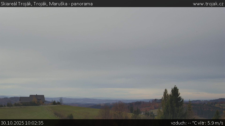 Skiareál Troják - Troják, Maruška - panorama - 30.10.2025 v 10:02 Skiareál Troják - Troják, Maruška - panorama - 30.10.2025 v 10:02