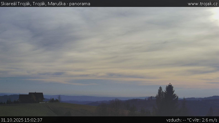 Skiareál Troják - Troják, Maruška - panorama - 31.10.2025 v 15:02 Skiareál Troják - Troják, Maruška - panorama - 31.10.2025 v 15:02