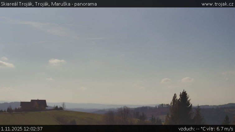 Skiareál Troják - Troják, Maruška - panorama - 1.11.2025 v 12:02 Skiareál Troják - Troják, Maruška - panorama - 1.11.2025 v 12:02