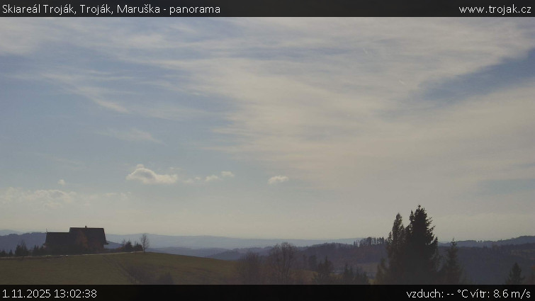 Skiareál Troják - Troják, Maruška - panorama - 1.11.2025 v 13:02 Skiareál Troják - Troják, Maruška - panorama - 1.11.2025 v 13:02