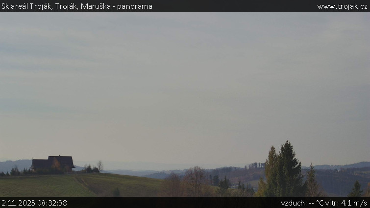 Skiareál Troják - Troják, Maruška - panorama - 2.11.2025 v 08:32 Skiareál Troják - Troják, Maruška - panorama - 2.11.2025 v 08:32
