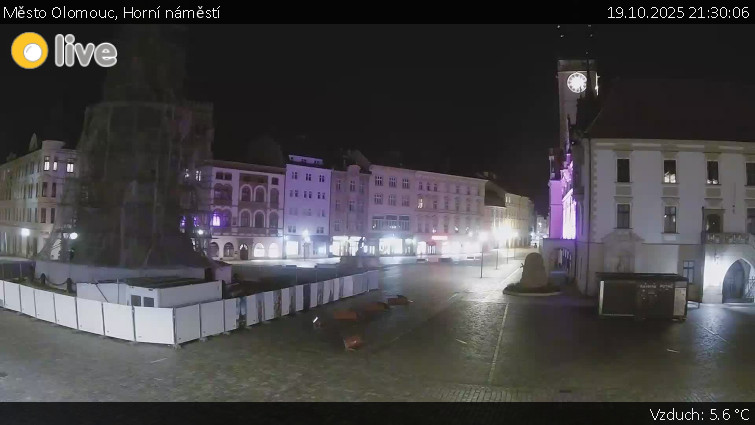 Město Olomouc - Horní náměstí - 19.10.2025 v 21:30 Město Olomouc - Horní náměstí - 19.10.2025 v 21:30