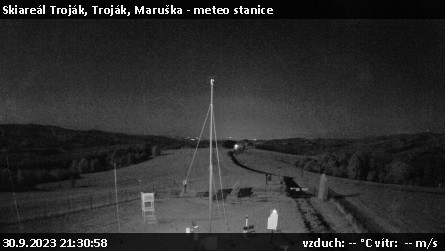Skiareál Troják - Troják, Maruška - meteo stanice - 30.9.2023 v 21:30