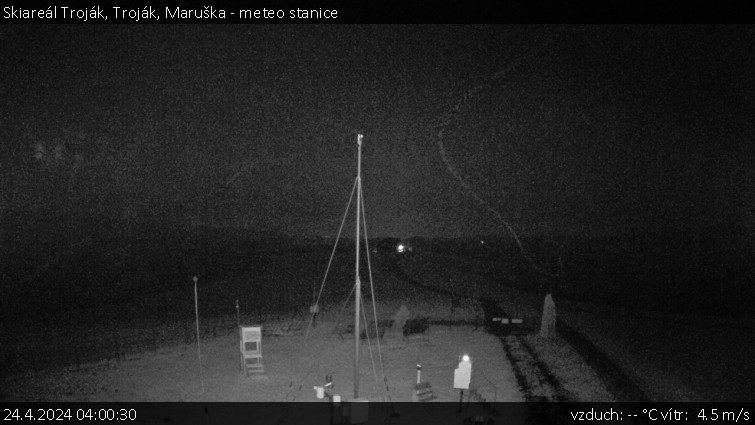 Skiareál Troják - Troják, Maruška - meteo stanice - 24.4.2024 v 04:00