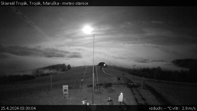 Skiareál Troják - Troják, Maruška - meteo stanice - 25.4.2024 v 03:30
