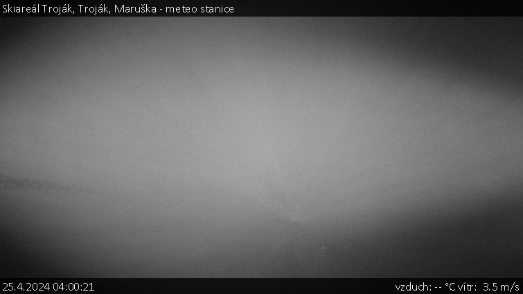 Skiareál Troják - Troják, Maruška - meteo stanice - 25.4.2024 v 04:00