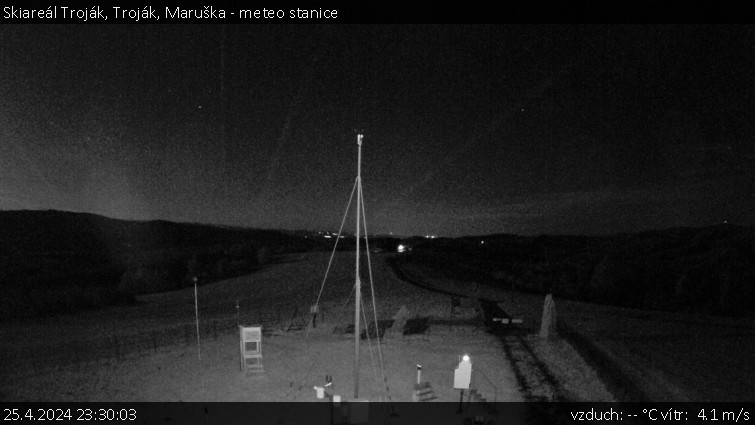 Skiareál Troják - Troják, Maruška - meteo stanice - 25.4.2024 v 23:30