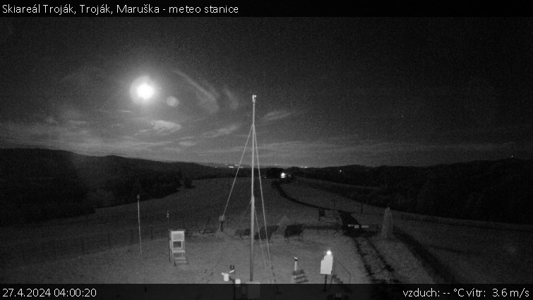 Skiareál Troják - Troják, Maruška - meteo stanice - 27.4.2024 v 04:00