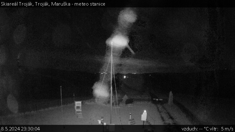 Skiareál Troják - Troják, Maruška - meteo stanice - 8.5.2024 v 23:30