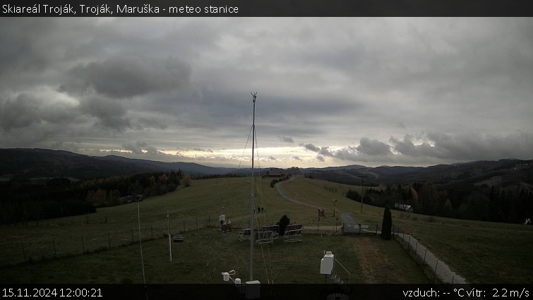 Skiareál Troják - Troják, Maruška - meteo stanice - 15.11.2024 v 12:00 Skiareál Troják - Troják, Maruška - meteo stanice - 15.11.2024 v 12:00