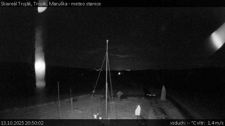 Skiareál Troják - Troják, Maruška - meteo stanice - 13.10.2025 v 20:50 Skiareál Troják - Troják, Maruška - meteo stanice - 13.10.2025 v 20:50