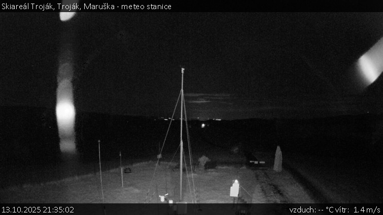 Skiareál Troják - Troják, Maruška - meteo stanice - 13.10.2025 v 21:35 Skiareál Troják - Troják, Maruška - meteo stanice - 13.10.2025 v 21:35