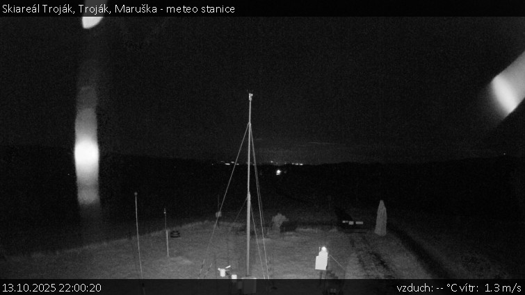 Skiareál Troják - Troják, Maruška - meteo stanice - 13.10.2025 v 22:00 Skiareál Troják - Troják, Maruška - meteo stanice - 13.10.2025 v 22:00