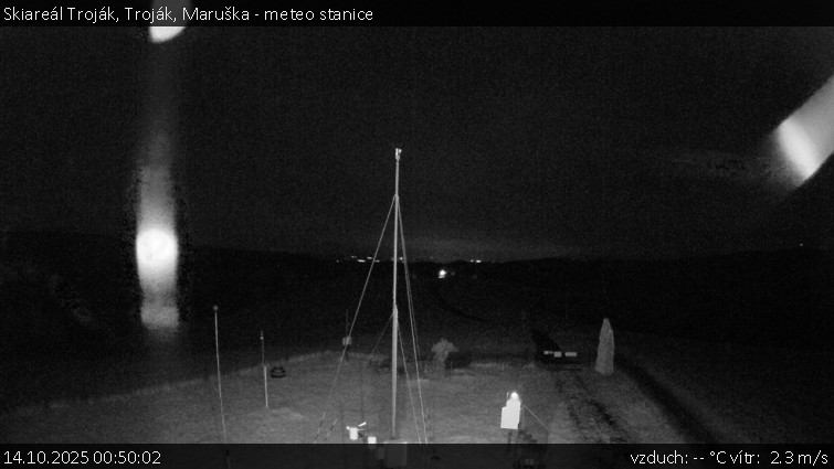 Skiareál Troják - Troják, Maruška - meteo stanice - 14.10.2025 v 00:50 Skiareál Troják - Troják, Maruška - meteo stanice - 14.10.2025 v 00:50