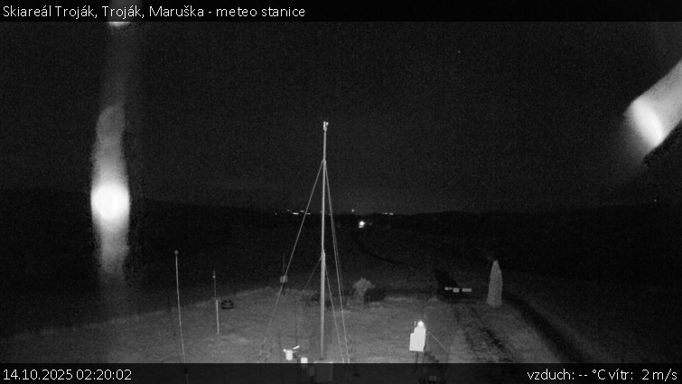 Skiareál Troják - Troják, Maruška - meteo stanice - 14.10.2025 v 02:20 Skiareál Troják - Troják, Maruška - meteo stanice - 14.10.2025 v 02:20