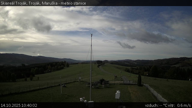 Skiareál Troják - Troják, Maruška - meteo stanice - 14.10.2025 v 10:40 Skiareál Troják - Troják, Maruška - meteo stanice - 14.10.2025 v 10:40