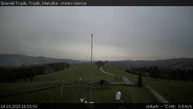 Skiareál Troják - Troják, Maruška - meteo stanice - 14.10.2025 v 16:55 Skiareál Troják - Troják, Maruška - meteo stanice - 14.10.2025 v 16:55