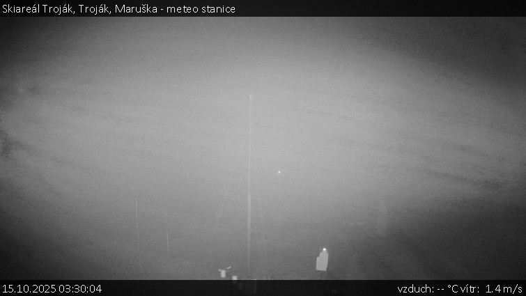 Skiareál Troják - Troják, Maruška - meteo stanice - 15.10.2025 v 03:30 Skiareál Troják - Troják, Maruška - meteo stanice - 15.10.2025 v 03:30