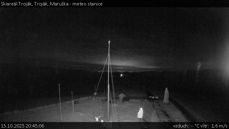 Skiareál Troják - Troják, Maruška - meteo stanice - 15.10.2025 v 20:45 Skiareál Troják - Troják, Maruška - meteo stanice - 15.10.2025 v 20:45