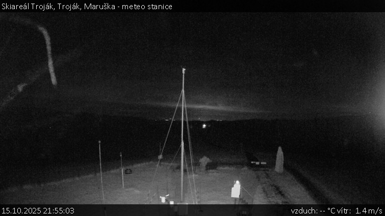 Skiareál Troják - Troják, Maruška - meteo stanice - 15.10.2025 v 21:55 Skiareál Troják - Troják, Maruška - meteo stanice - 15.10.2025 v 21:55