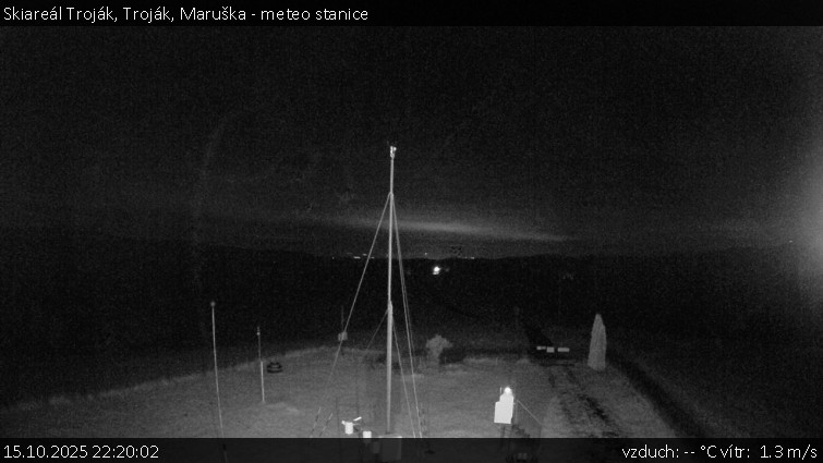 Skiareál Troják - Troják, Maruška - meteo stanice - 15.10.2025 v 22:20 Skiareál Troják - Troják, Maruška - meteo stanice - 15.10.2025 v 22:20