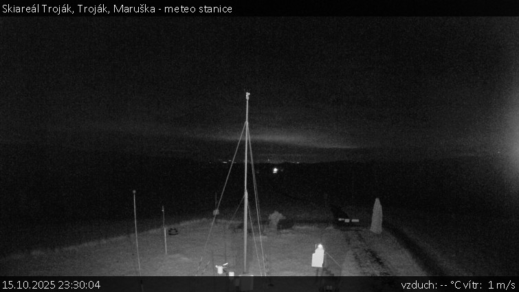 Skiareál Troják - Troják, Maruška - meteo stanice - 15.10.2025 v 23:30 Skiareál Troják - Troják, Maruška - meteo stanice - 15.10.2025 v 23:30