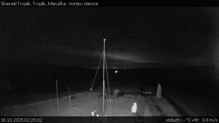 Skiareál Troják - Troják, Maruška - meteo stanice - 16.10.2025 v 02:25 Skiareál Troják - Troják, Maruška - meteo stanice - 16.10.2025 v 02:25