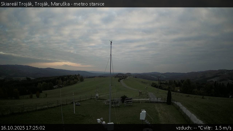 Skiareál Troják - Troják, Maruška - meteo stanice - 16.10.2025 v 17:25 Skiareál Troják - Troják, Maruška - meteo stanice - 16.10.2025 v 17:25