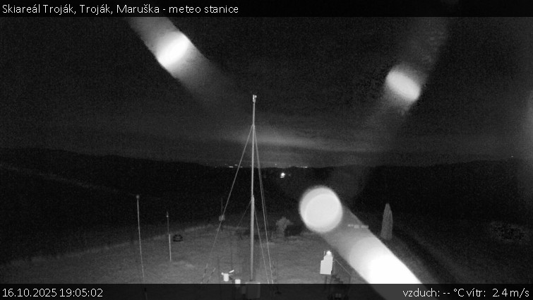 Skiareál Troják - Troják, Maruška - meteo stanice - 16.10.2025 v 19:05 Skiareál Troják - Troják, Maruška - meteo stanice - 16.10.2025 v 19:05