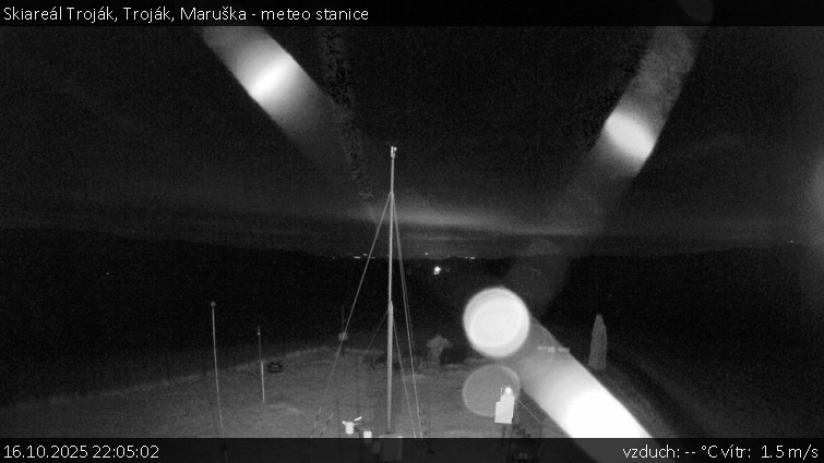 Skiareál Troják - Troják, Maruška - meteo stanice - 16.10.2025 v 22:05 Skiareál Troják - Troják, Maruška - meteo stanice - 16.10.2025 v 22:05