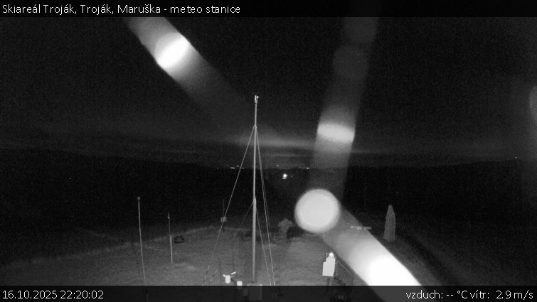 Skiareál Troják - Troják, Maruška - meteo stanice - 16.10.2025 v 22:20 Skiareál Troják - Troják, Maruška - meteo stanice - 16.10.2025 v 22:20