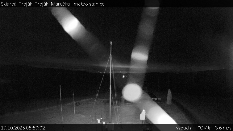 Skiareál Troják - Troják, Maruška - meteo stanice - 17.10.2025 v 05:50 Skiareál Troják - Troják, Maruška - meteo stanice - 17.10.2025 v 05:50