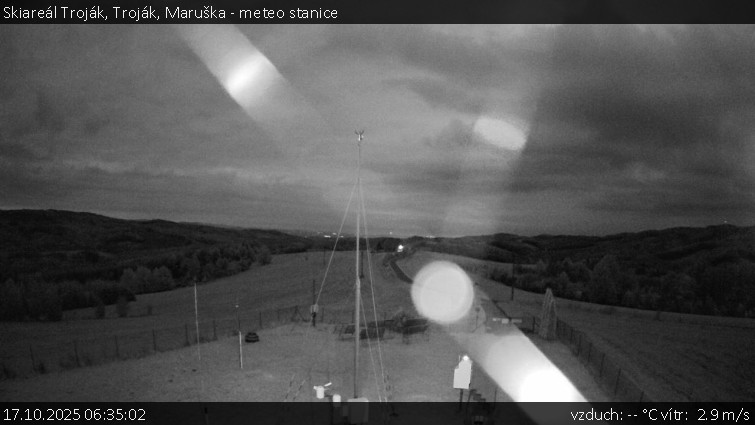 Skiareál Troják - Troják, Maruška - meteo stanice - 17.10.2025 v 06:35 Skiareál Troják - Troják, Maruška - meteo stanice - 17.10.2025 v 06:35